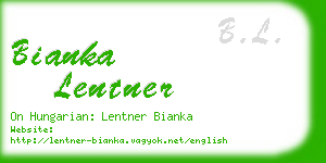 bianka lentner business card